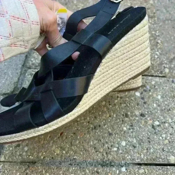 New Cole Haan Women's Crystal 70MM Wedge Black Sandal~ Size 10 - Picture 3 of 7